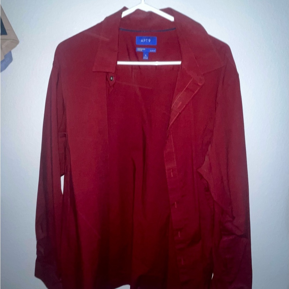 Apt. 9 Deep Red Long Sleeve Shirt